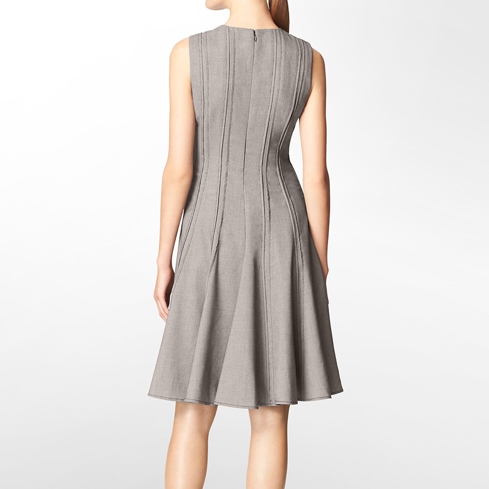 Calvin Klein grey size 6 fit and flare dress